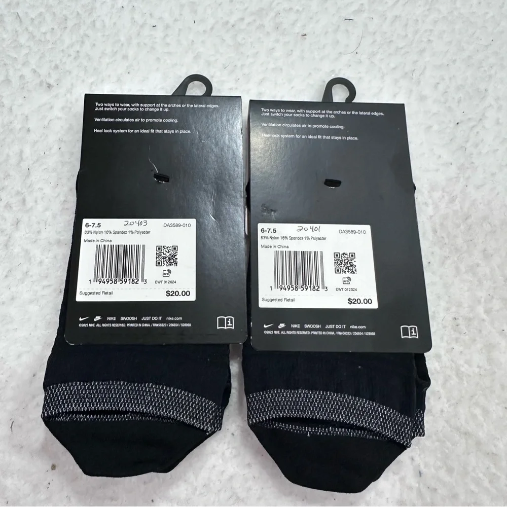 Black Nike Spark Running Socks